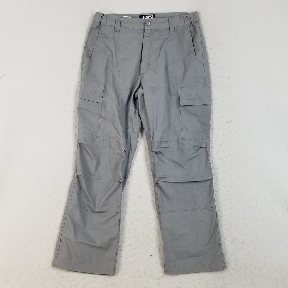 LA Police Gear Cargo Pants Men 34x30 Grey Core Cargo LAPG-PT-BTP9001 Ripstop